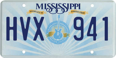 MS license plate HVX941