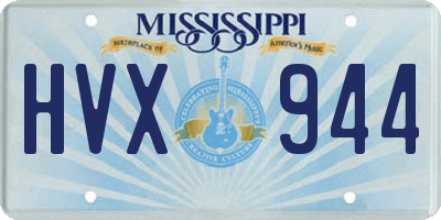 MS license plate HVX944