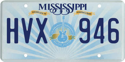 MS license plate HVX946