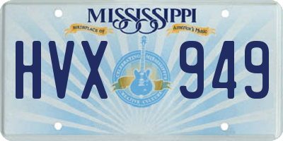 MS license plate HVX949