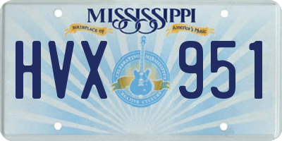 MS license plate HVX951