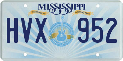 MS license plate HVX952