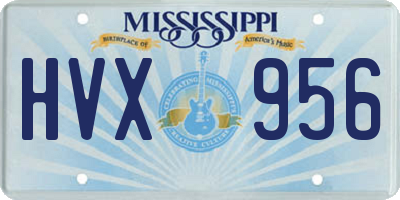 MS license plate HVX956