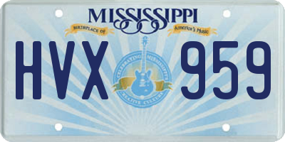 MS license plate HVX959