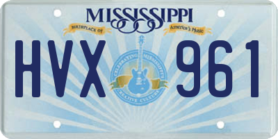 MS license plate HVX961