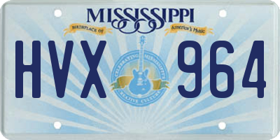 MS license plate HVX964