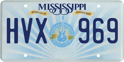 MS license plate HVX969