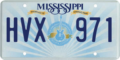 MS license plate HVX971