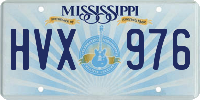 MS license plate HVX976