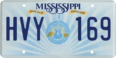MS license plate HVY169
