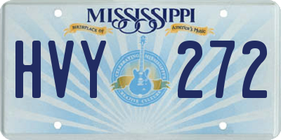 MS license plate HVY272