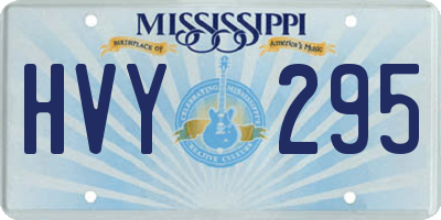 MS license plate HVY295