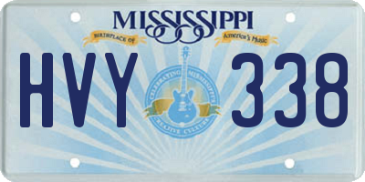 MS license plate HVY338