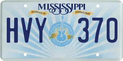 MS license plate HVY370