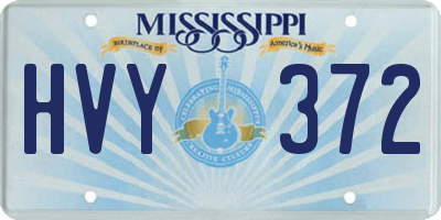 MS license plate HVY372