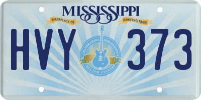 MS license plate HVY373