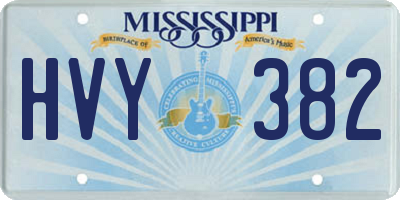 MS license plate HVY382