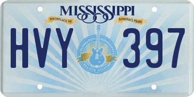 MS license plate HVY397