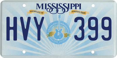 MS license plate HVY399