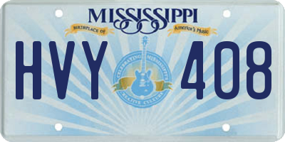 MS license plate HVY408