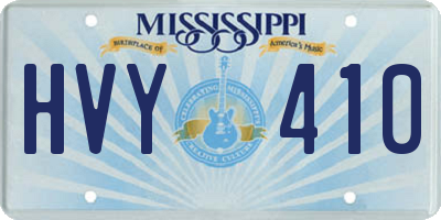 MS license plate HVY410
