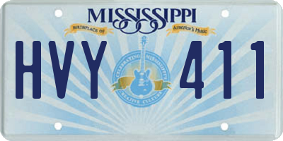 MS license plate HVY411