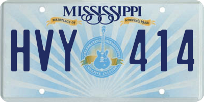 MS license plate HVY414
