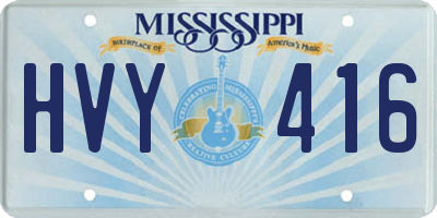 MS license plate HVY416