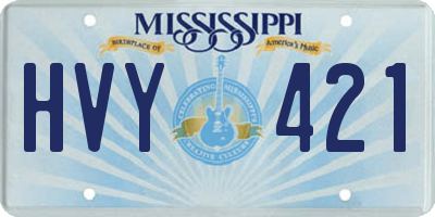 MS license plate HVY421