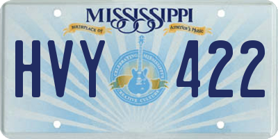 MS license plate HVY422