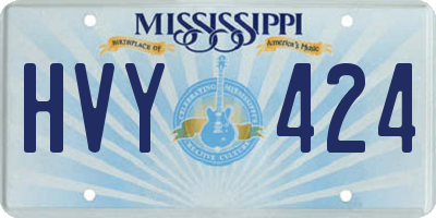 MS license plate HVY424