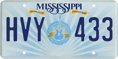 MS license plate HVY433