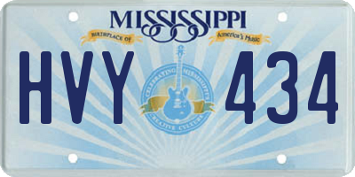 MS license plate HVY434