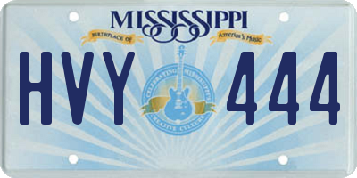 MS license plate HVY444