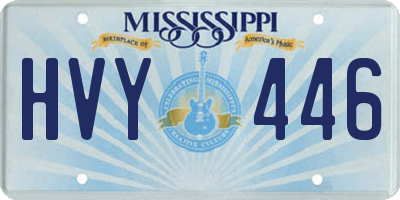 MS license plate HVY446