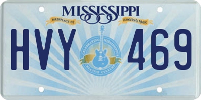 MS license plate HVY469