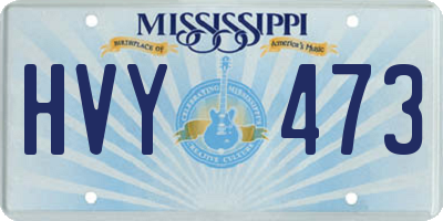 MS license plate HVY473
