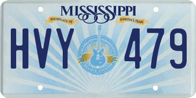 MS license plate HVY479