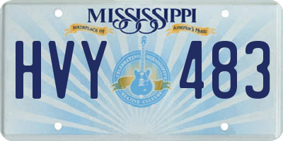 MS license plate HVY483