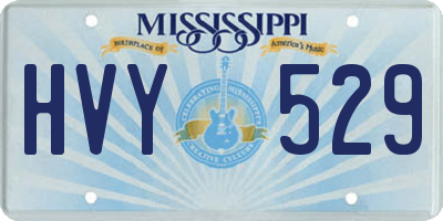 MS license plate HVY529