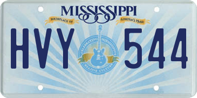 MS license plate HVY544