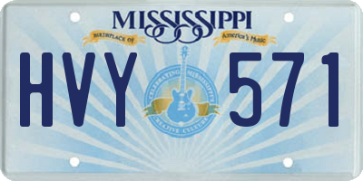 MS license plate HVY571