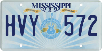 MS license plate HVY572
