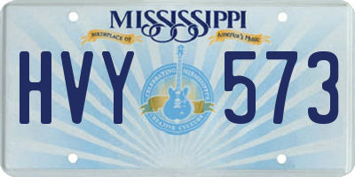 MS license plate HVY573
