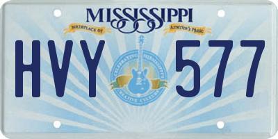 MS license plate HVY577
