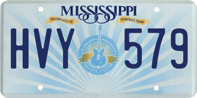 MS license plate HVY579