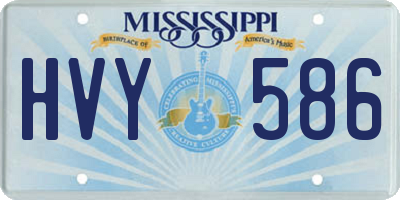 MS license plate HVY586