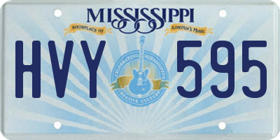 MS license plate HVY595