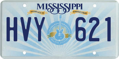 MS license plate HVY621