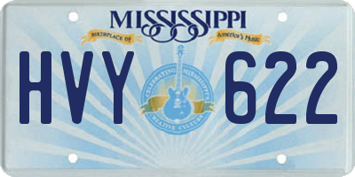 MS license plate HVY622